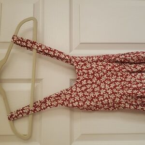 Maxi strap red floral Reformation summer dress Size 2